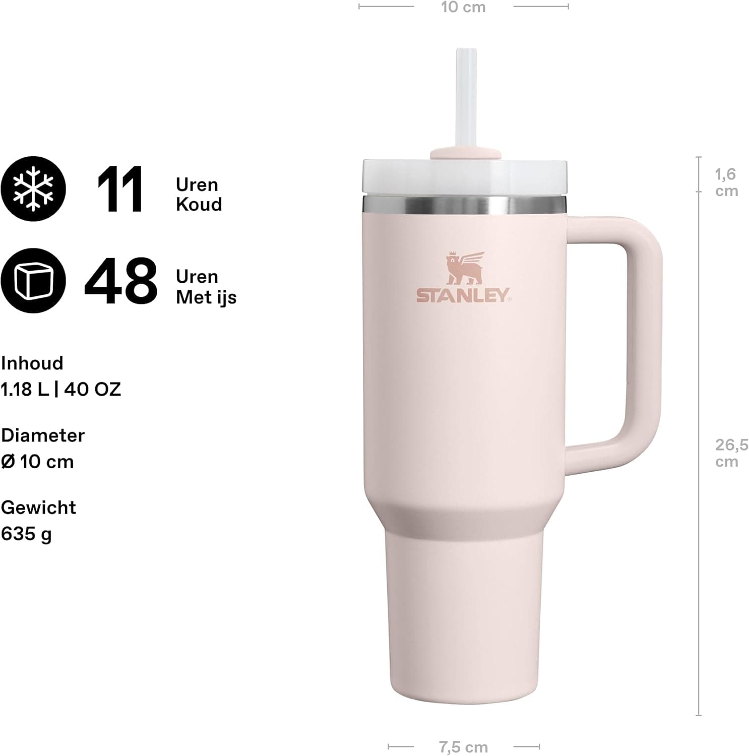 Stanley Quencher H2.0 FlowState Stainless Steel Tumbler (40 oz) - view 2 - unique gift idea