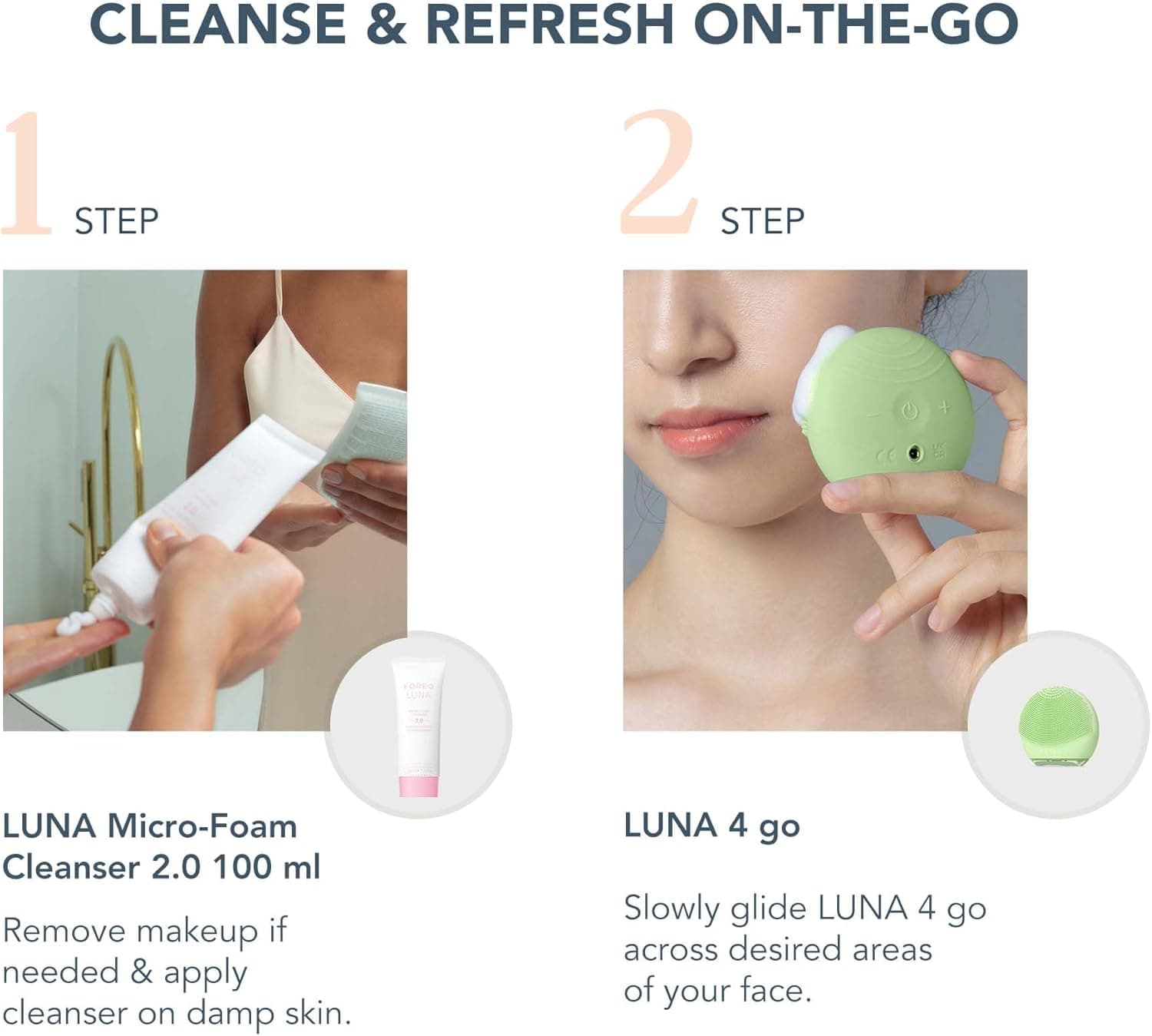FOREO LUNA 4 Smart Facial Cleansing & Firming Massage Brush - view 2 - unique gift idea