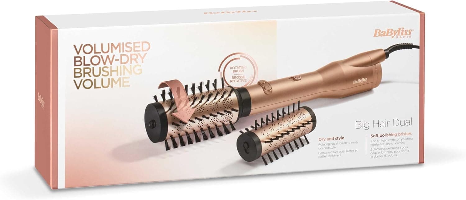 BaByliss Big Hair Dual Rotating Hot Air Styling Brush - view 3 - unique gift idea