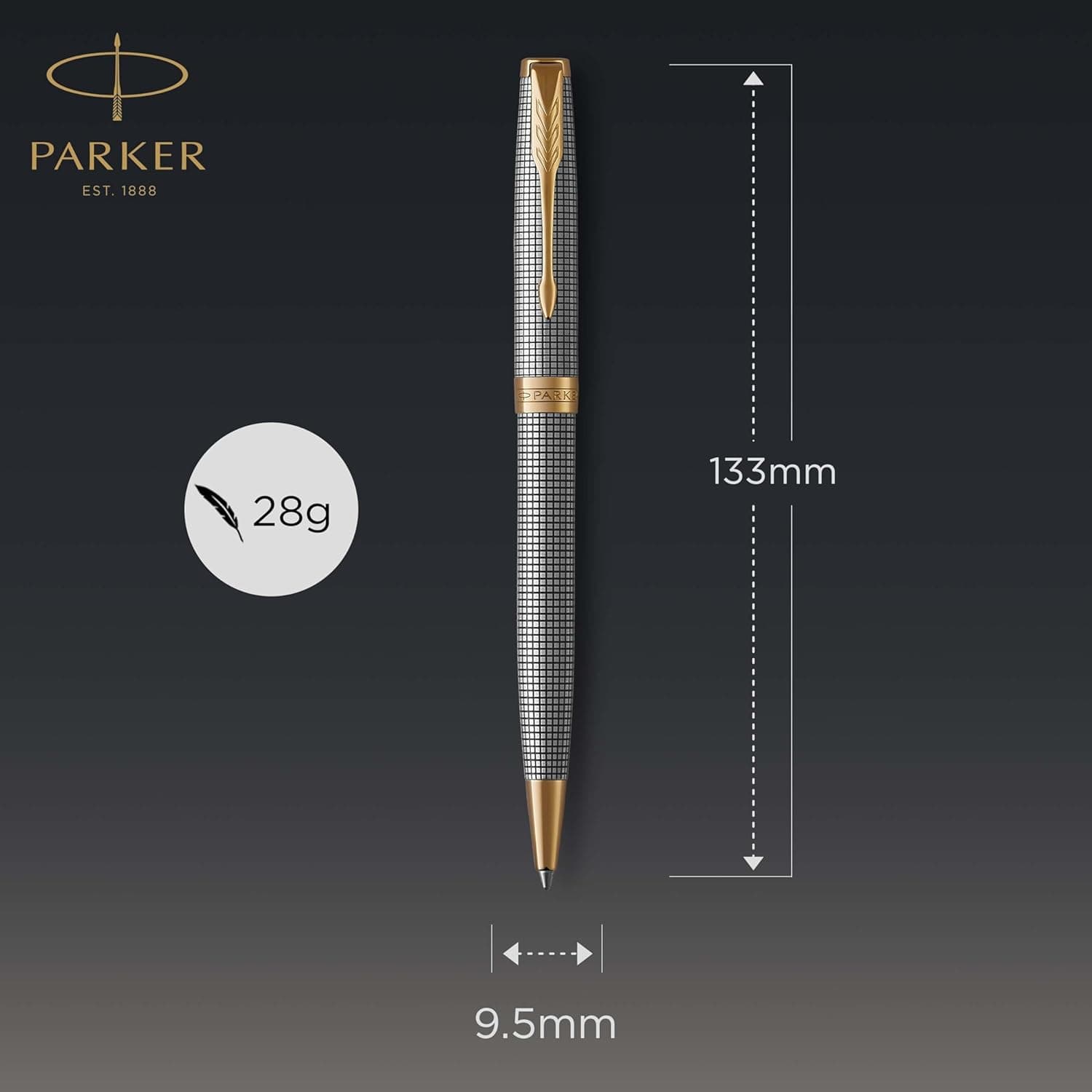 Parker Sonnet Elegant Silver Ballpoint Pen in Gift Box - view 3 - unique gift idea