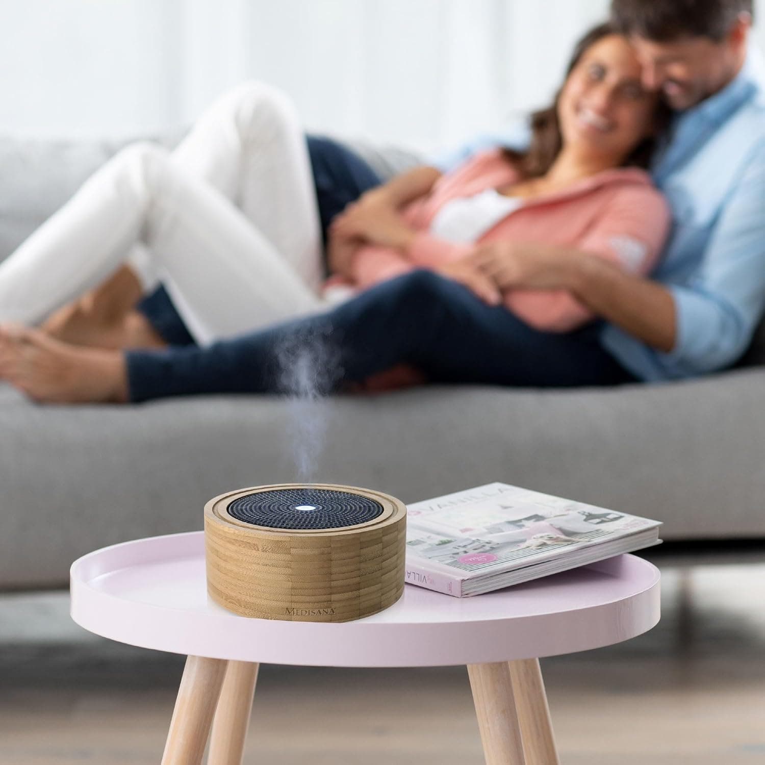 Medisana Ultrasonic Aromatherapy Essential Oil Diffuser with LED - view 3 - unique gift idea