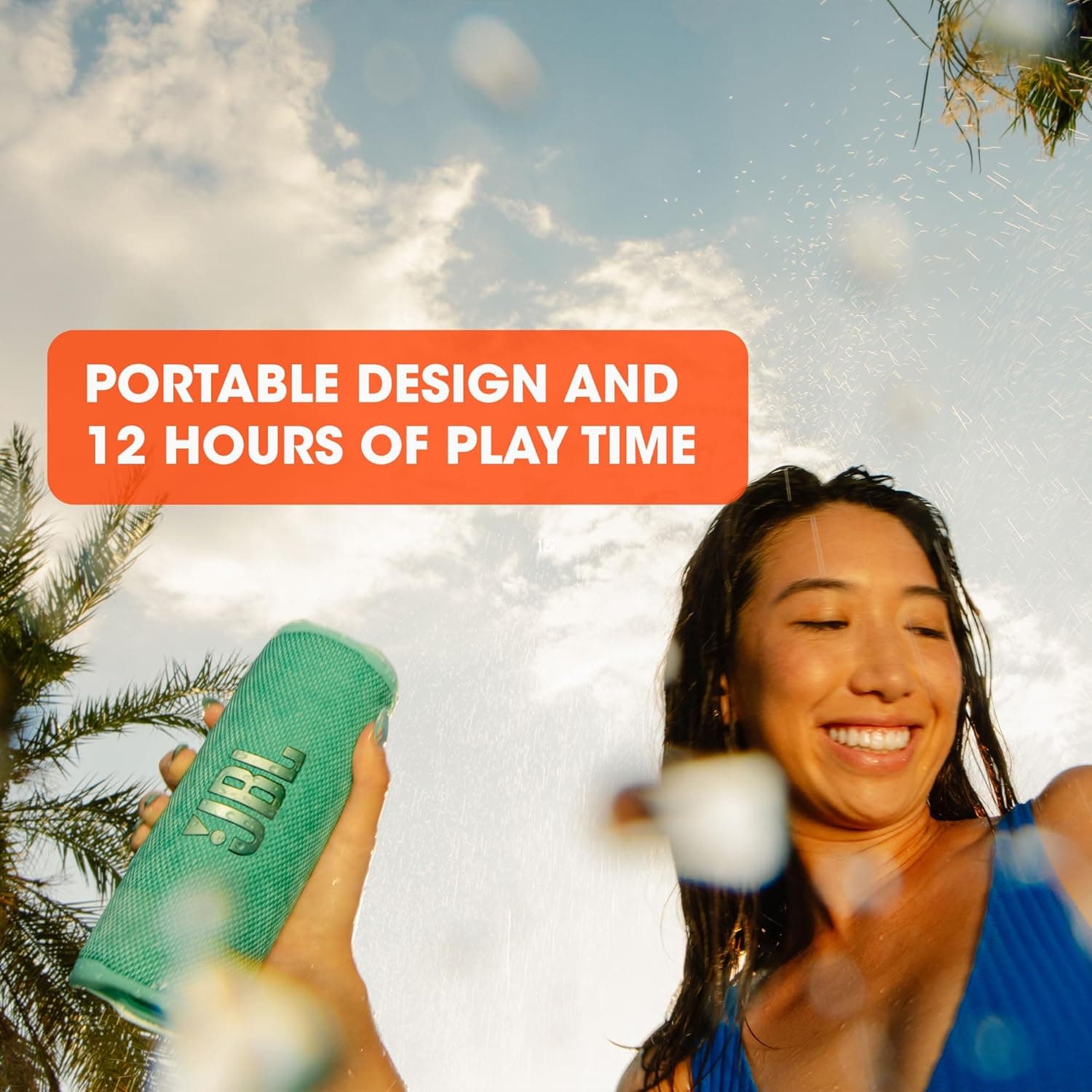JBL Flip 6 Portable Waterproof Bluetooth Speaker - view 3 - unique gift idea