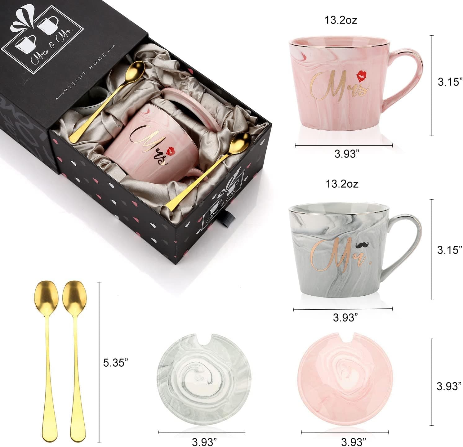 Mr and Mrs Coffee Mugs - slide 2 - unique gift idea