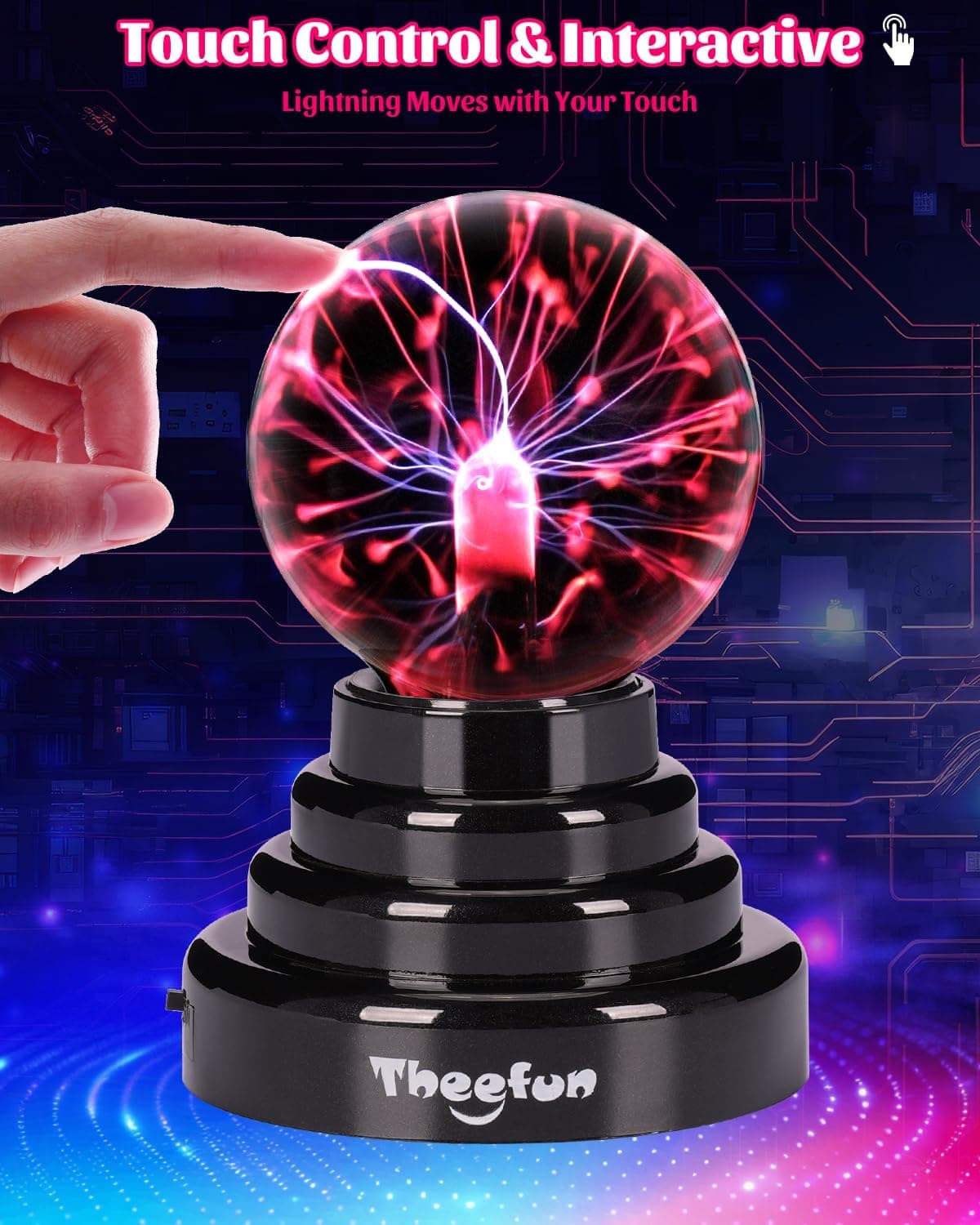 Theefun 3 Inch Plasma Ball Lamp - slide 2 - unique gift idea