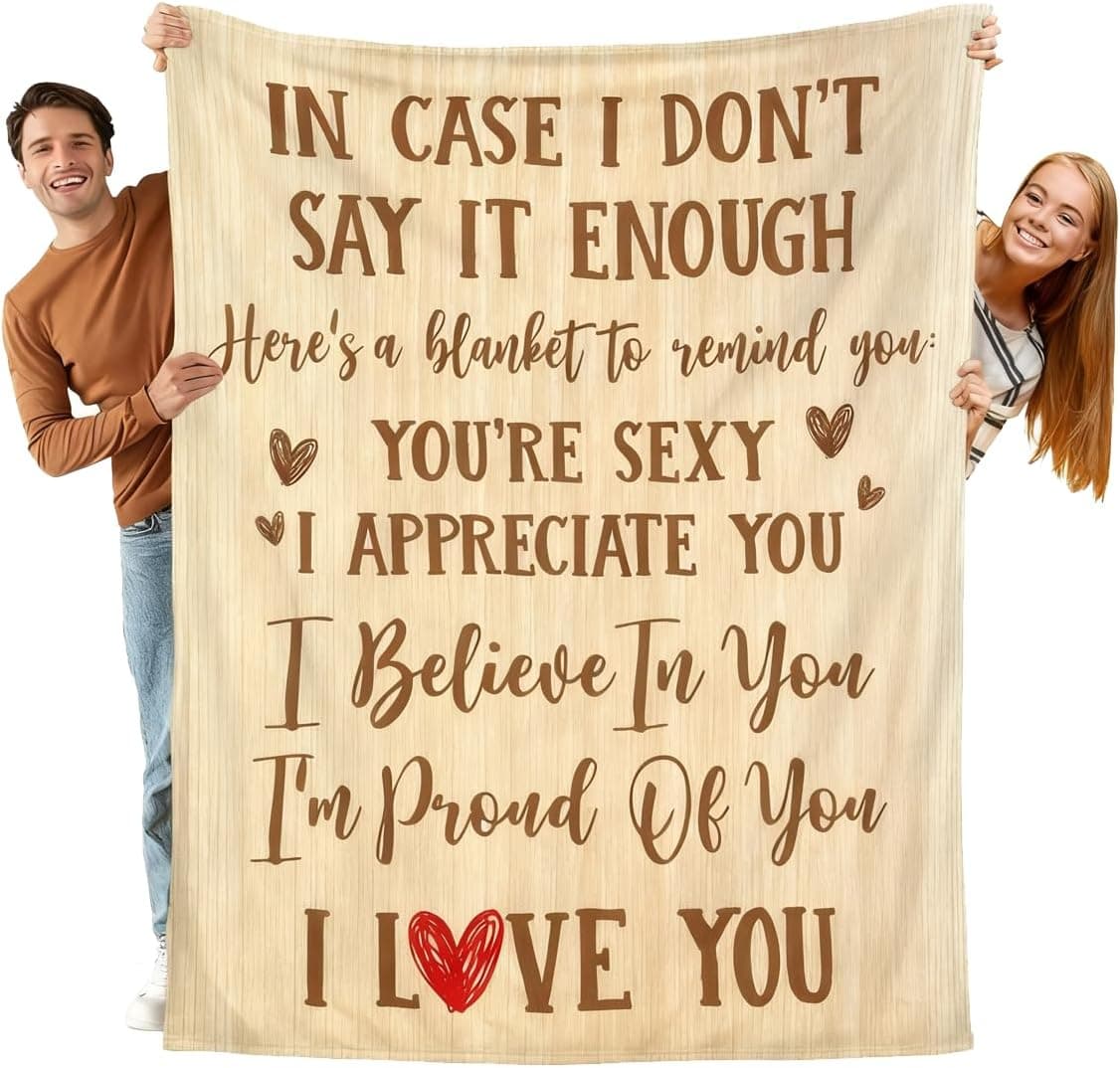 I Love You Blanket 100x130CM - slide 1 - unique gift idea