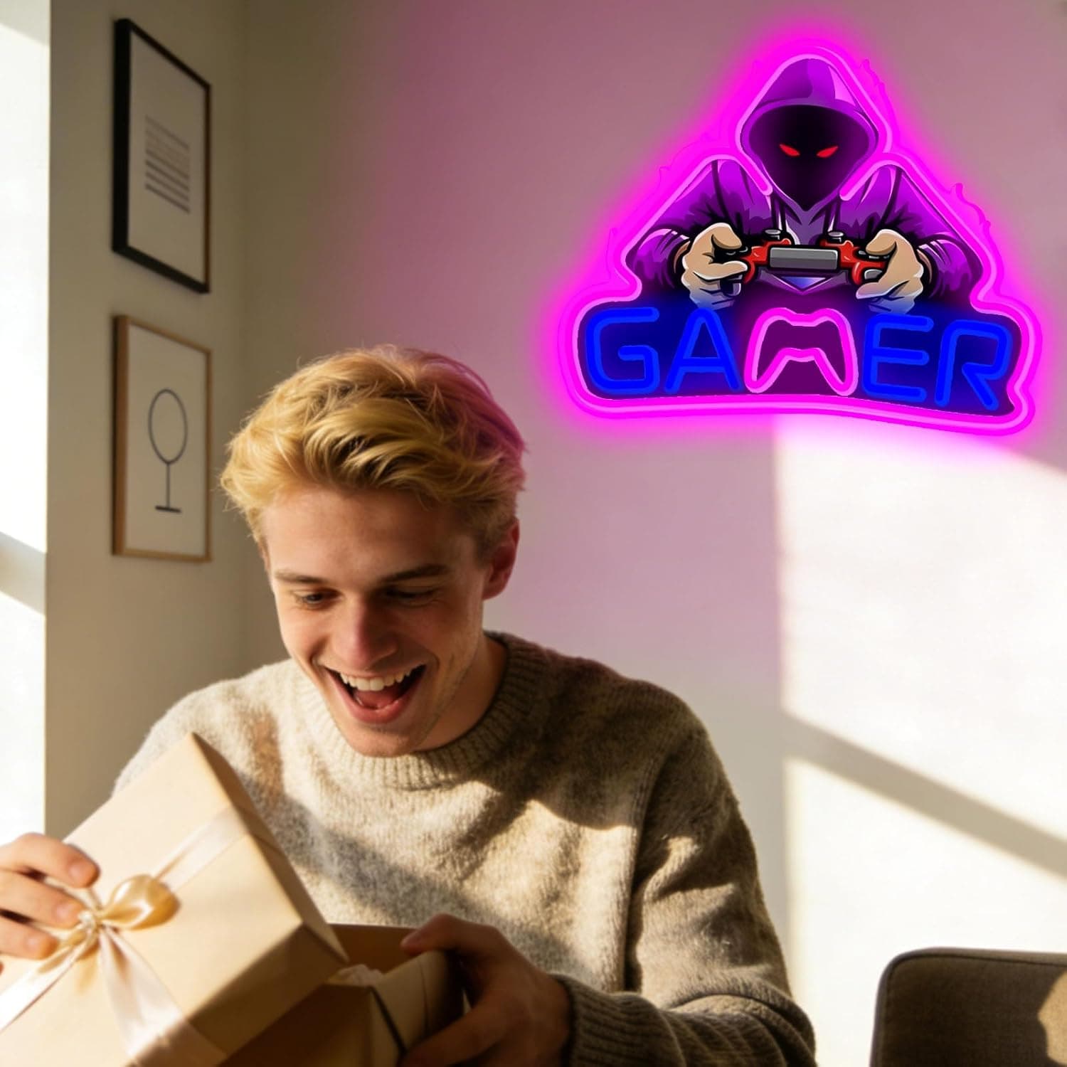 Game Neon Light for Gamer Room - slide 2 - unique gift idea