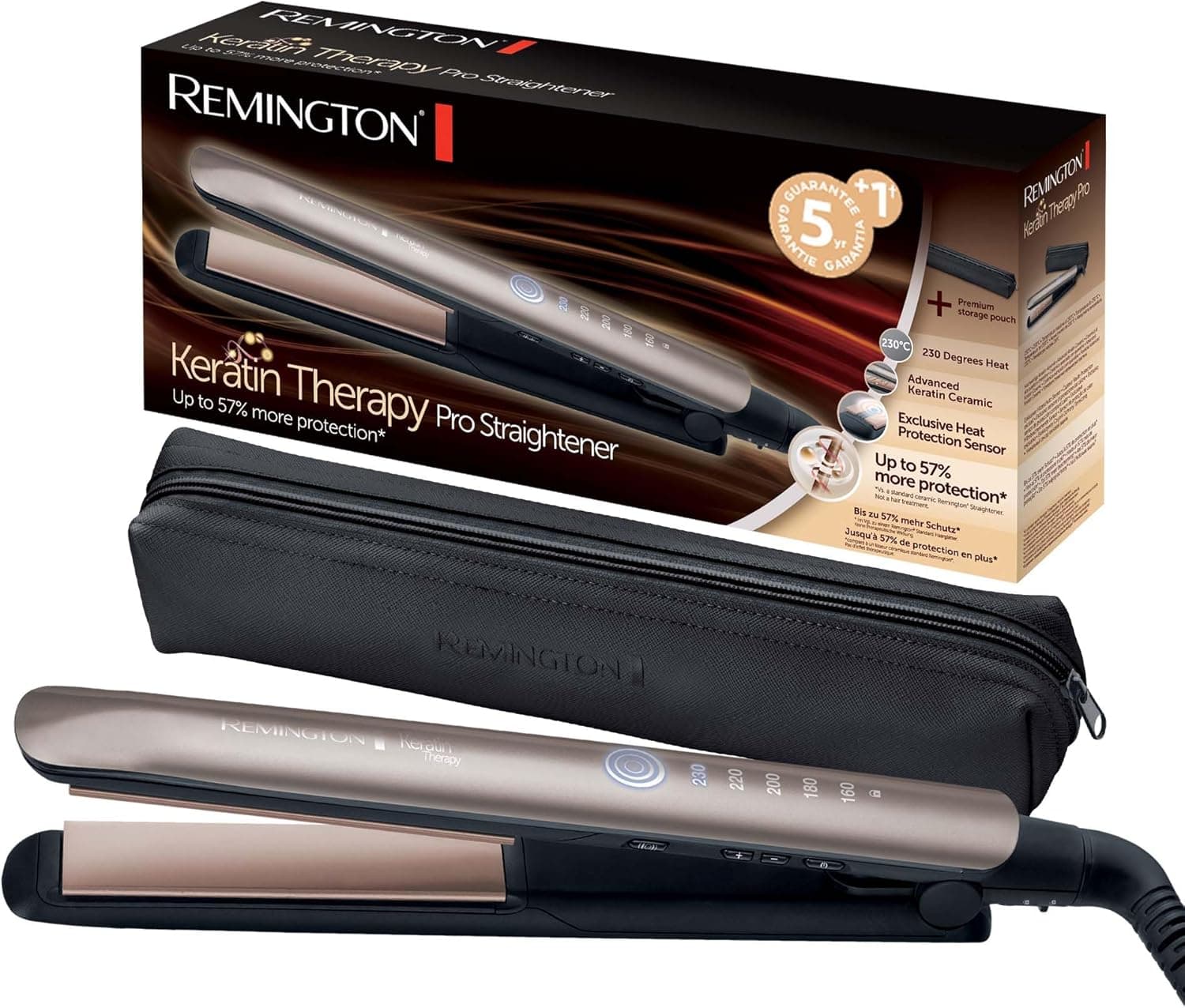 Remington Keratin Protect Intelligent Hair Straightener - view 1 - unique gift idea